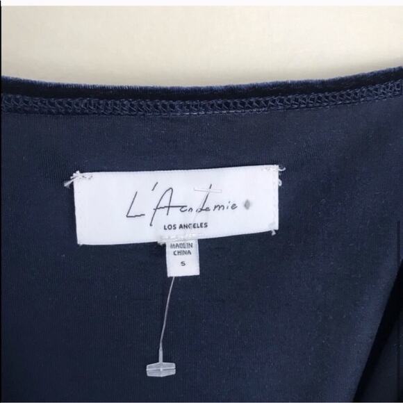 L’ACADEMIE Revolve Jasmine Crushed Velvet Wrap Top - Picture 6 of 6